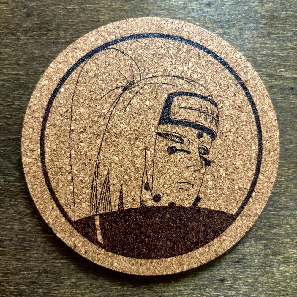 Naruto First Animal Path of Pain Laser Engraved Cork Coaster